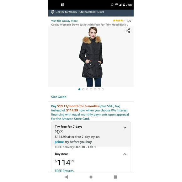 Black Orolay Duck Down feathered Jacket with large pockets size Medium - Picture 11 of 11